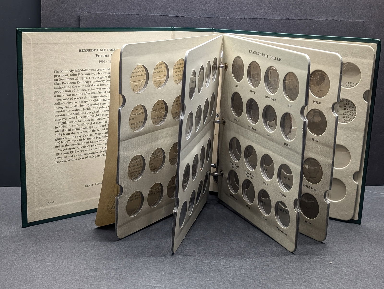 1972-1987 Collection of Kennedy Half Dollars in Nice Album (1 of 8)