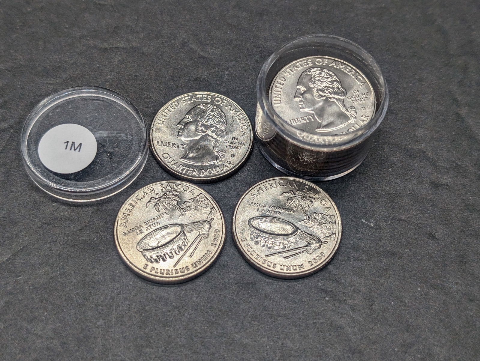 Tube of 10 American Samoa Quarters, (5) P & (5) D UNC (1 of 3)