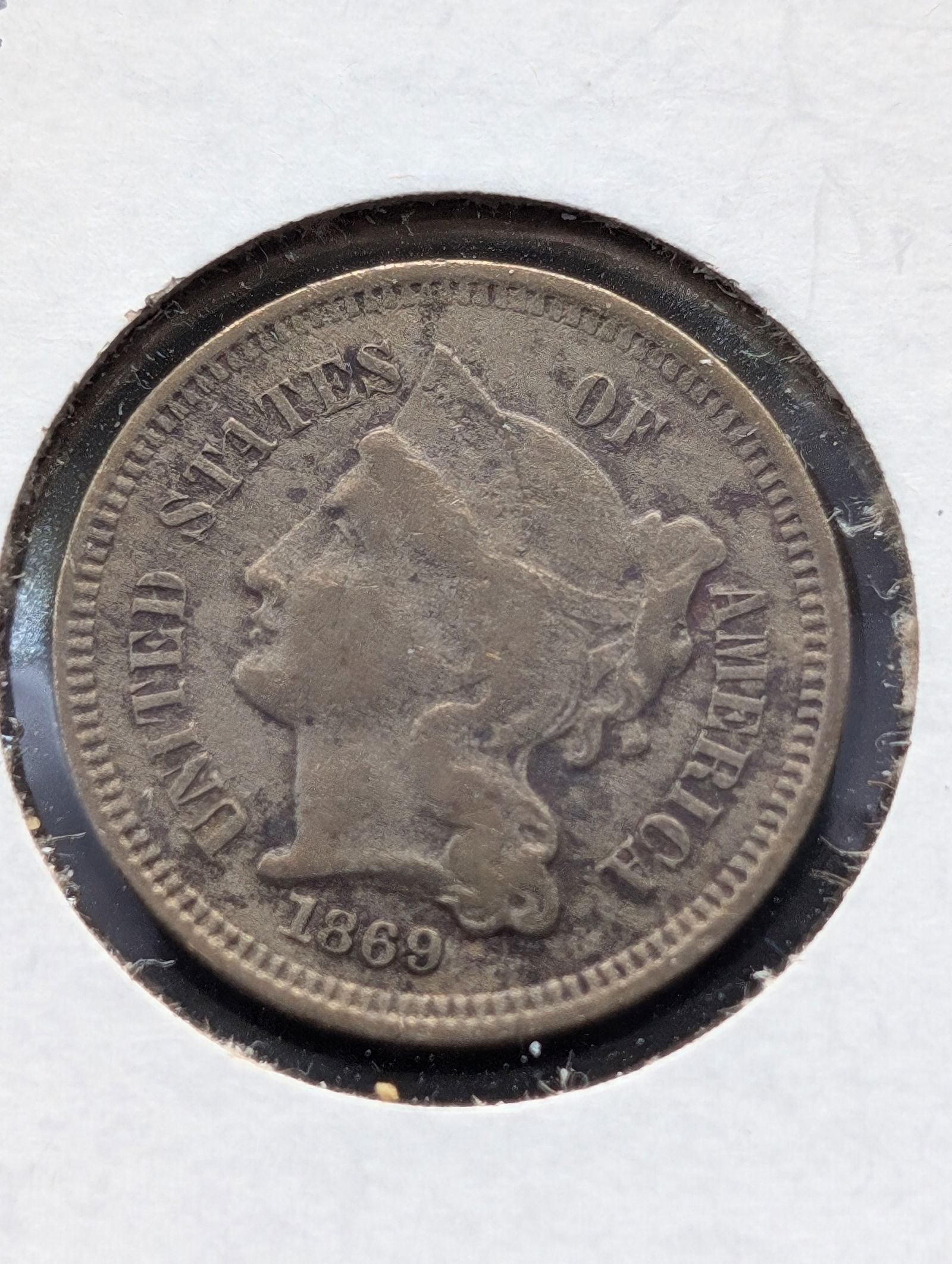 1869 Nickel Three Cent piece (1 of 3)