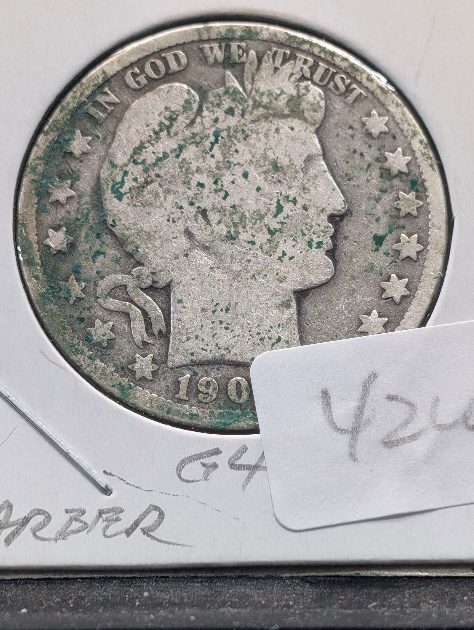 1901 Barber Half Dollar  - G (1 of 3)