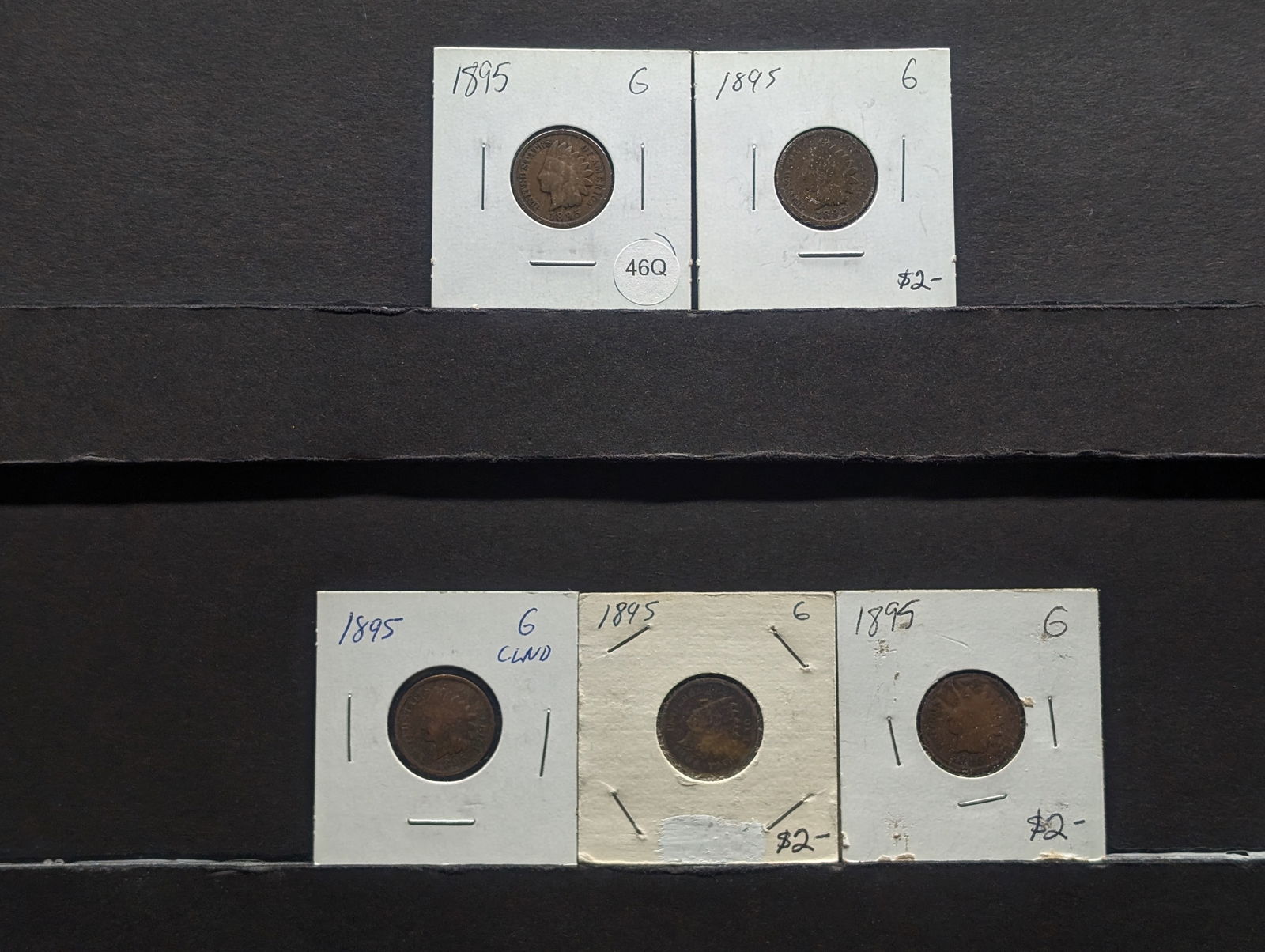 (5) 1895 Indian Head Cents (1 of 5)