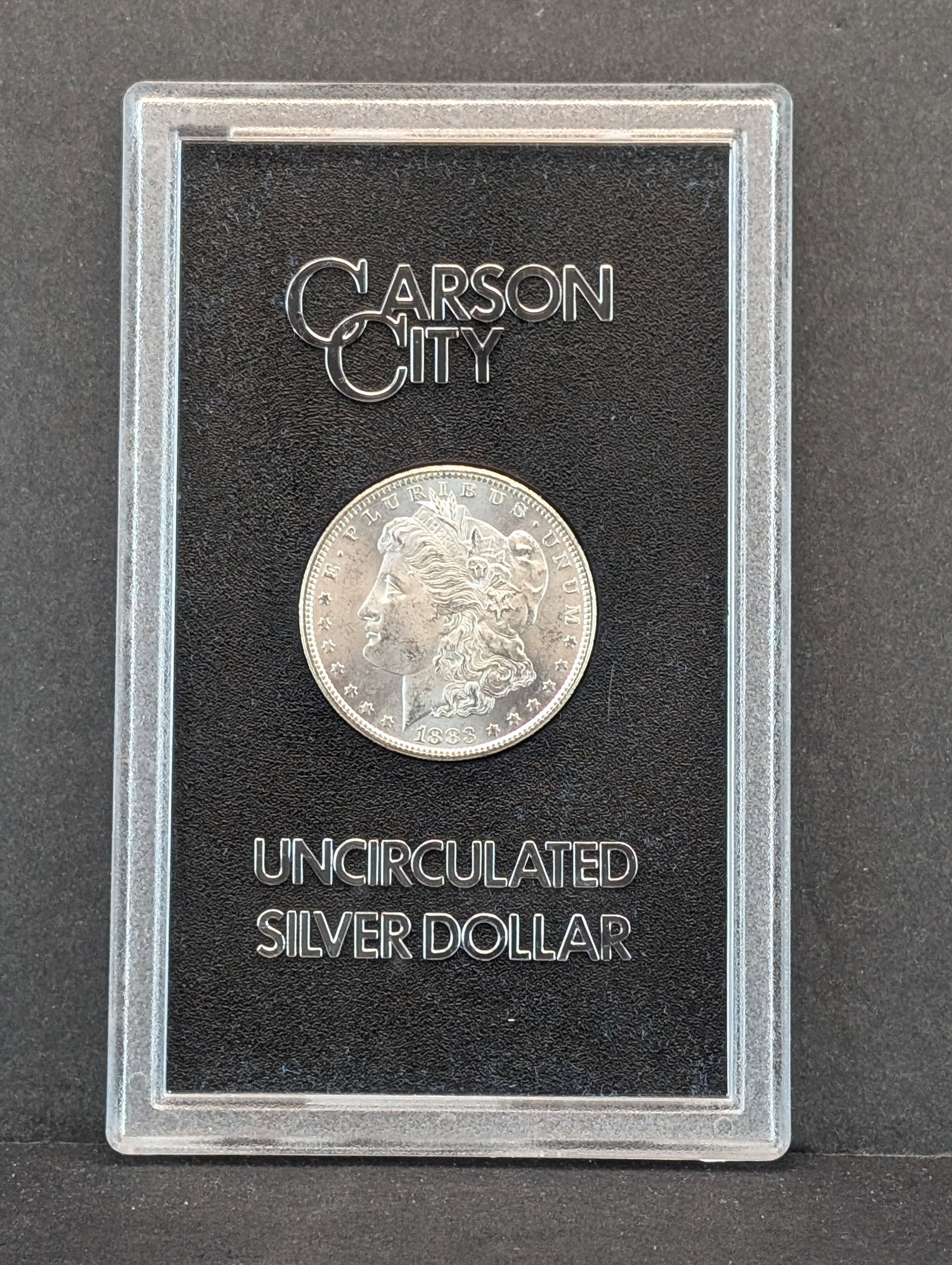 1883-CC Morgan Silver Dollar in GSA Box: 1883-CC Morgan Silver Dollar in GSA Box