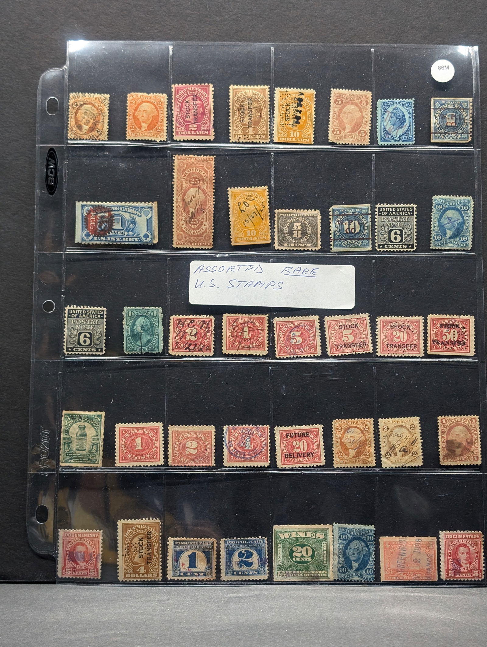 Sheet of Assorted Rare U.S. Stamps (1 of 3)