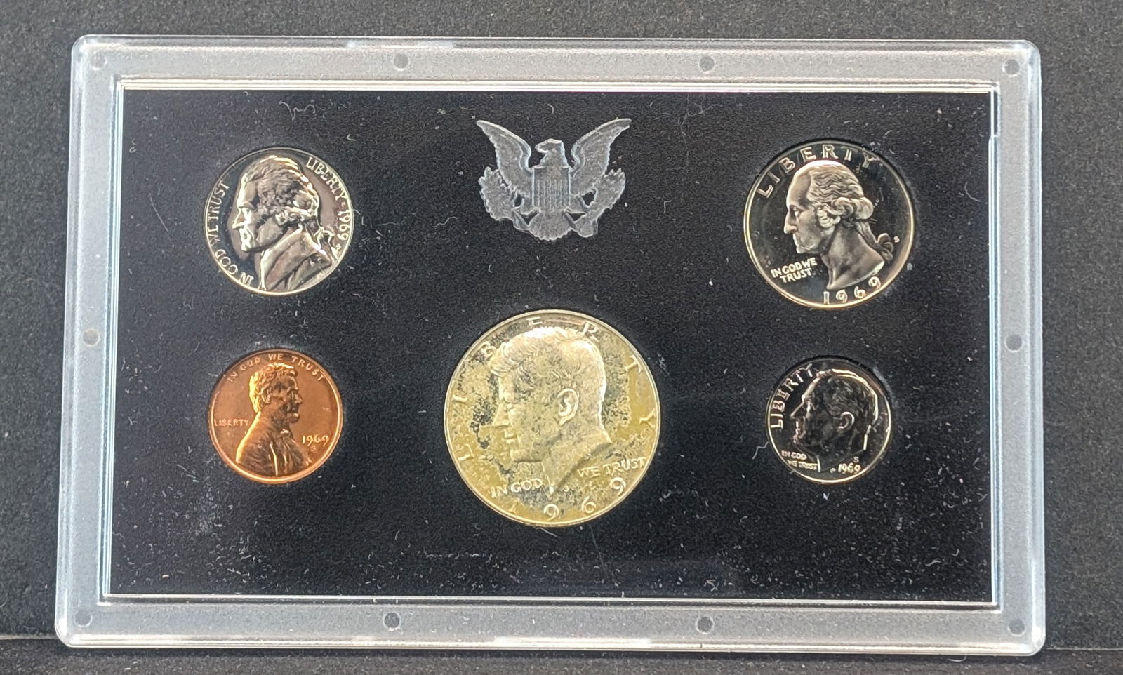 1969-S US Proof Set - Contains the 40% Silver Kennedy Half Dollar (1 of 2)