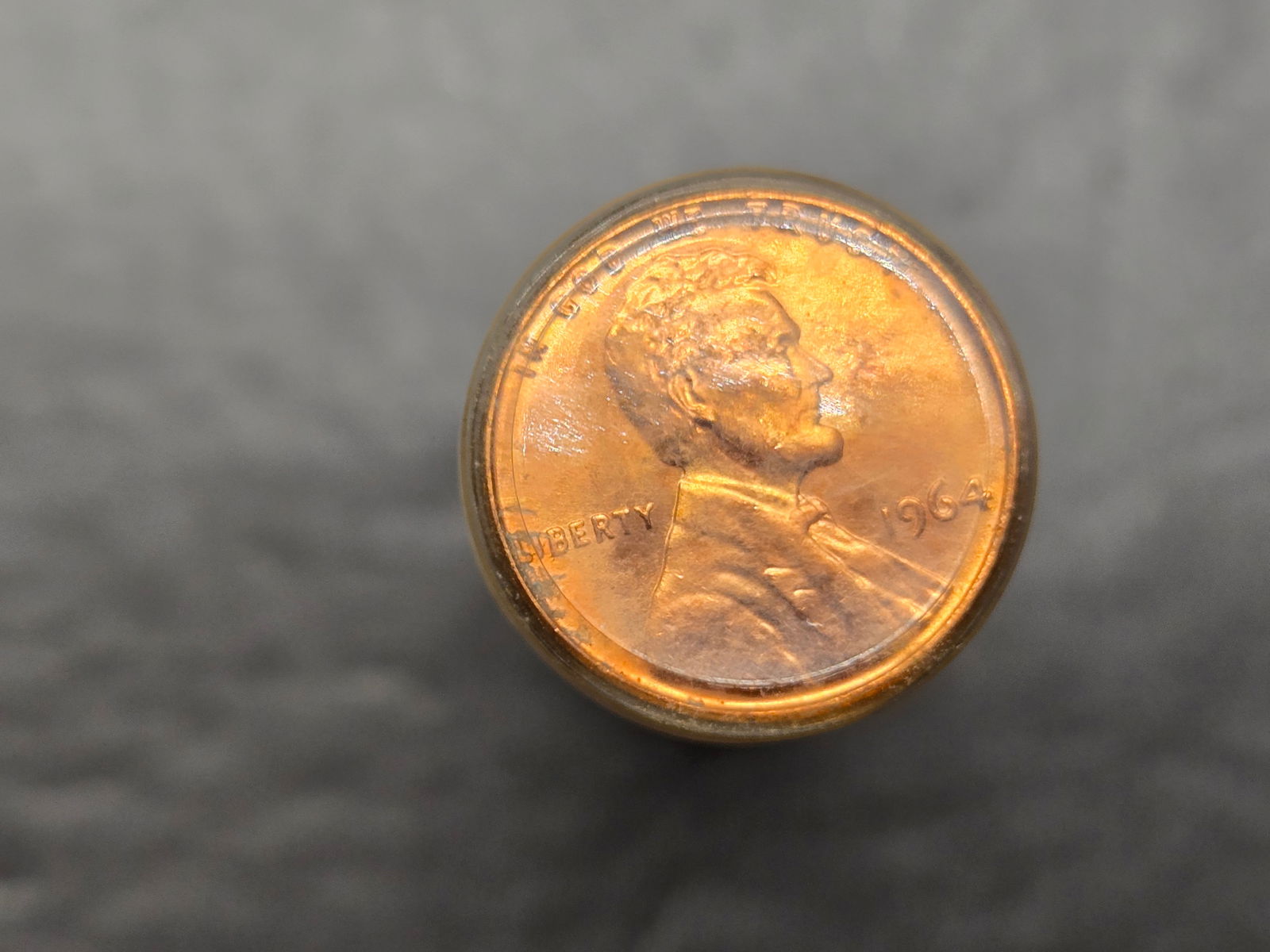 Full roll of Red BU 1964-P Lincoln Memorial Cents (1 of 2)