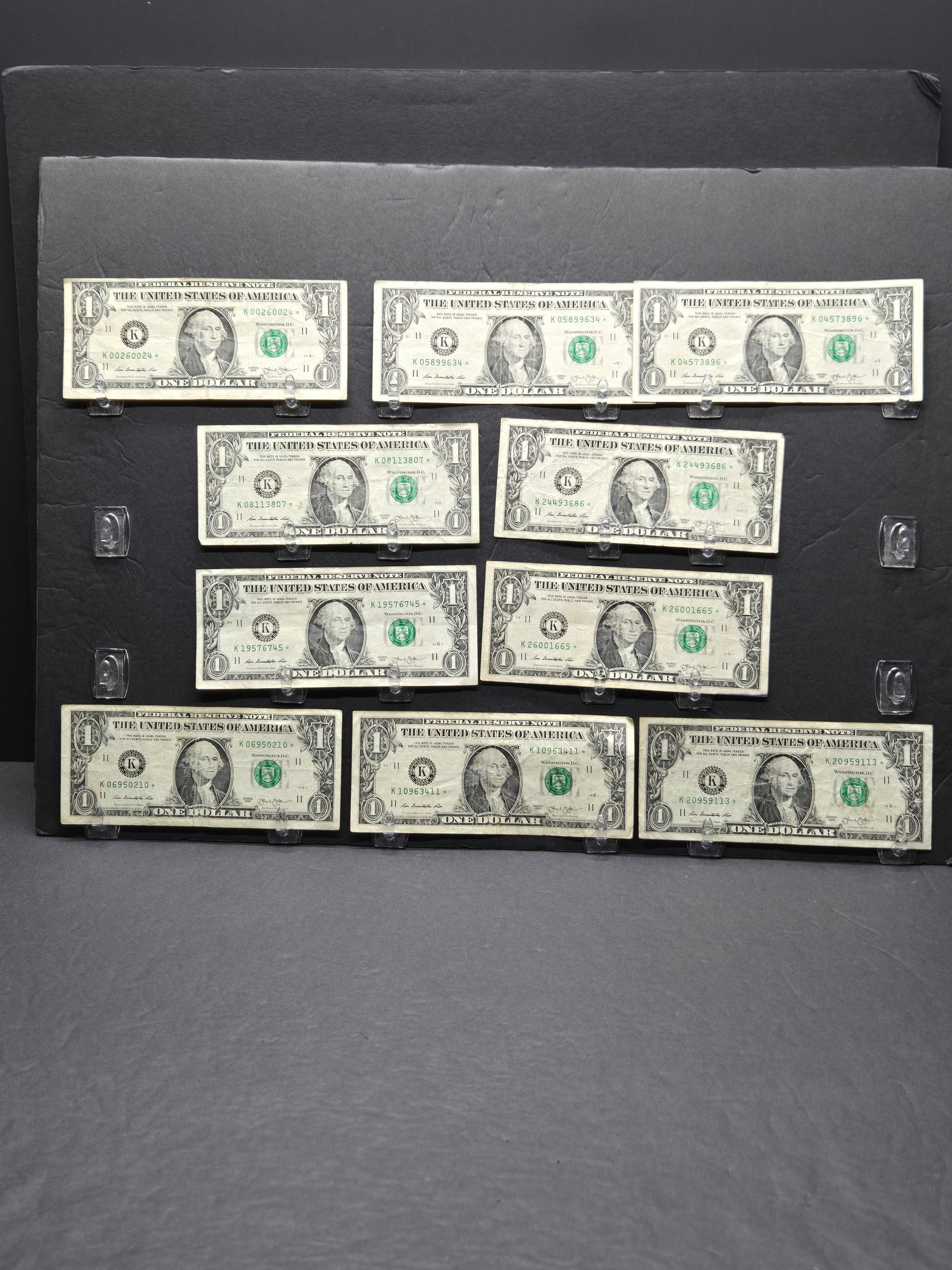 2013 $1 Rare Star Notes - Qty 10 -All from Dallas Reserve Bank (1 of 5)