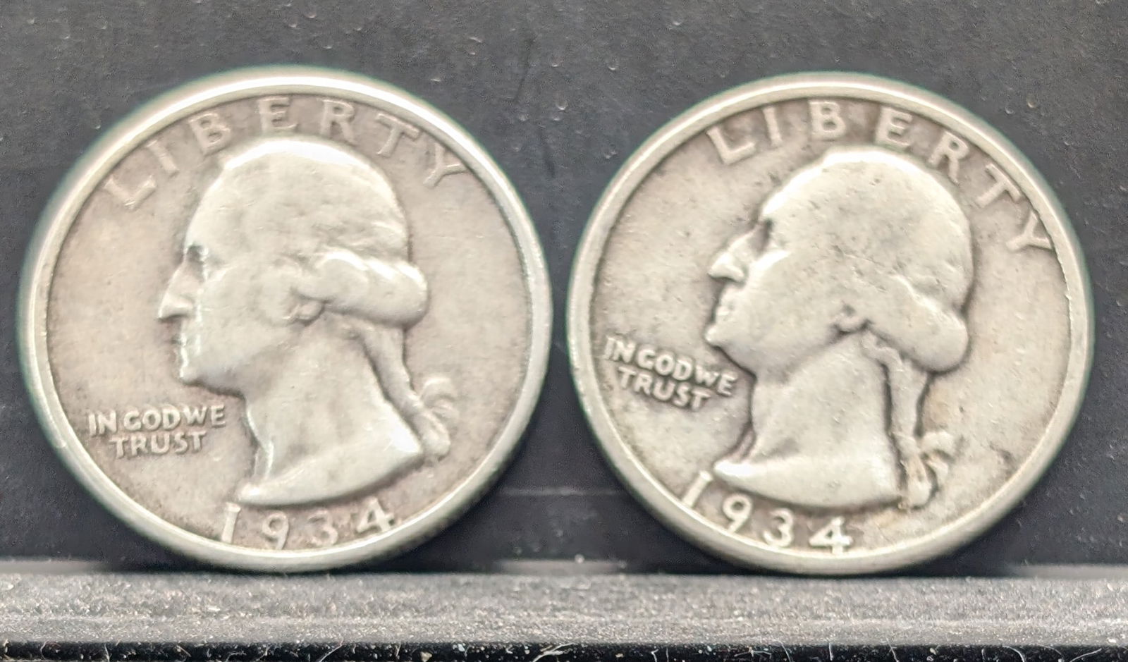 (2) 1934 Silver Washington Quarters (1 of 2)