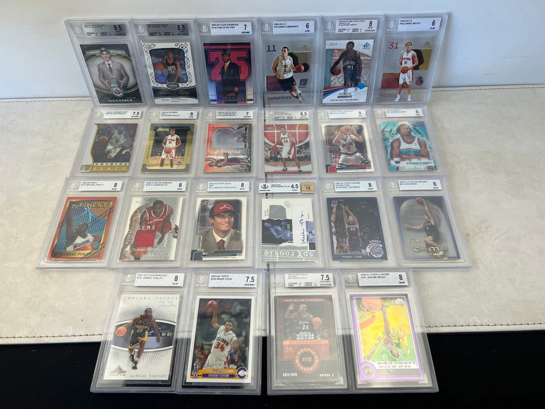 Lot of (22) Assorted BGS Graded Basketball Cards W/ Rookies & Autos - Varying Grades (1 of 5)