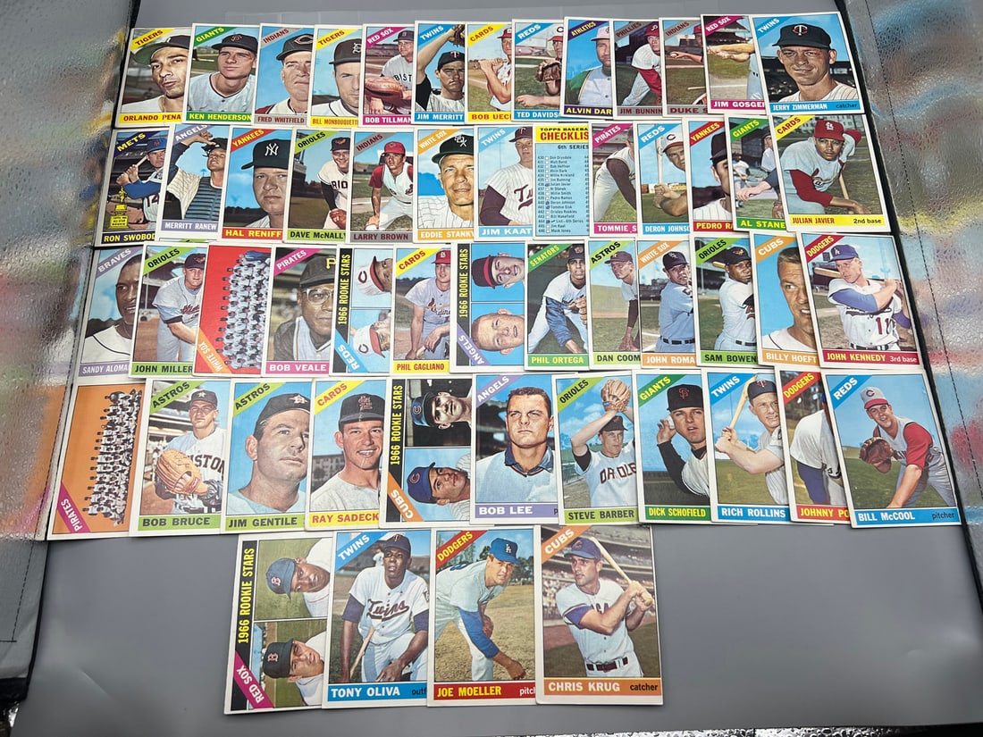 Lot of (50) 1966 Topps Baseball Cards - Varying Conditions (1 of 5)