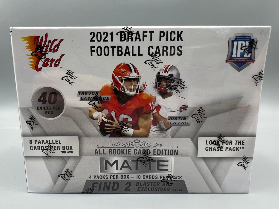 2021 Wild Card Matte Football Sealed Blaster Box: 2021 Wild Card Matte Football Sealed Blaster Box