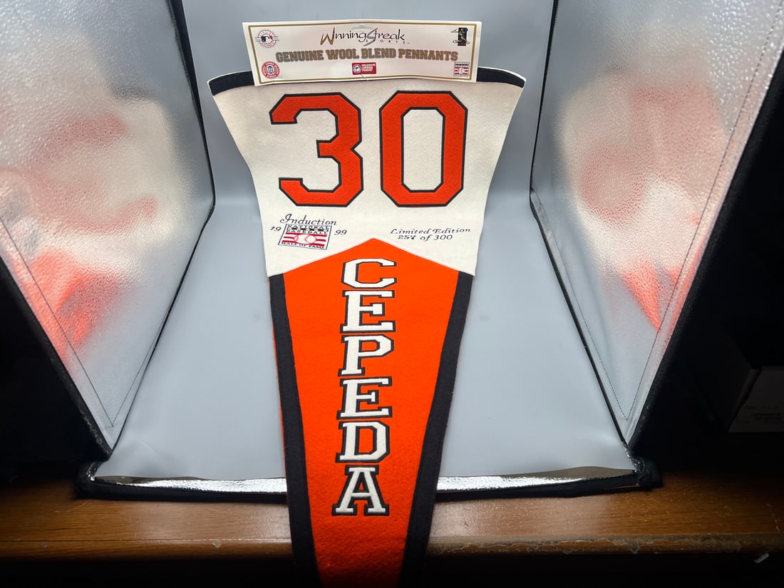 1999 Orlando Cepeda Hall of Fame Induction Wool Blend Pennant #257/300