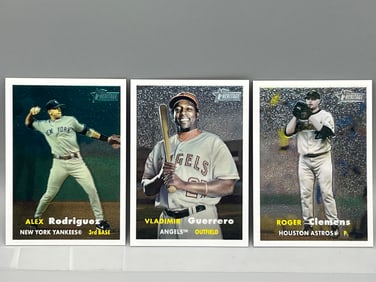 2006 Topps Heritage Chrome Alex Rodriguez #100, Vladimir Guerrero #27, & Roger Clemens #30 - All