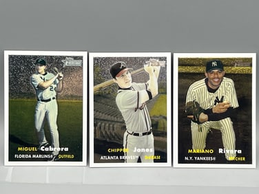 2006 Topps Heritage Chrome Miguel Cabrera #78, Chipper Jones #28, & Mariano Rivera #15 - All Cards