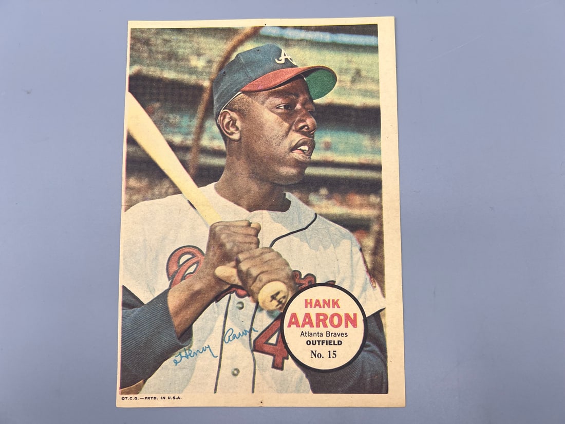 1967 Topps Posters Hank Aaron #15 (1 of 2)