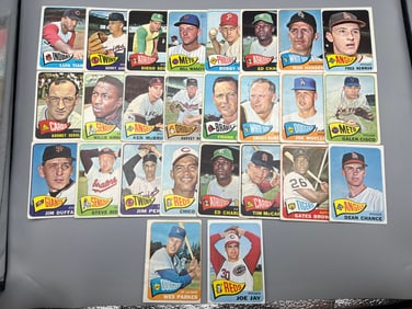 Lot of (26) 1965 Topps Baseball Cards W/ Some Stars - Varying Conditions - Luis Tiant