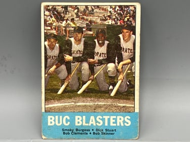 1963 Topps Buc Blasters Burgess/Stuart/Clemente/Skinner #18