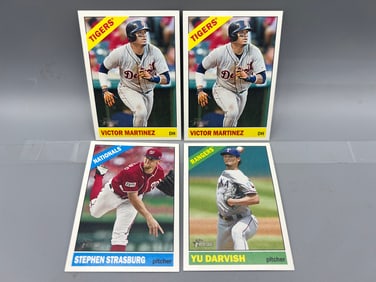 Lot of (4) 2015 Topps Heritage Baseball Action Short Print Variations