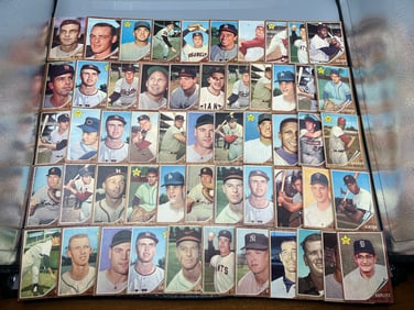 Lot of (50+) 1962 Topps Baseball Cards - Varying Conditions