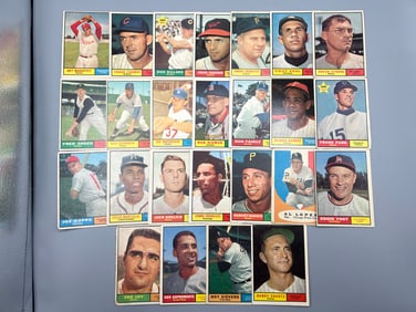 Lot of (25) 1961 Topps Baseball Cards - Varying Conditions