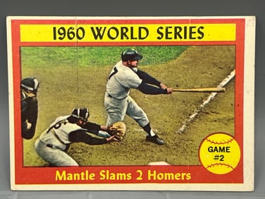 1961 Topps Mickey Mantle Slams 2 Homers #307