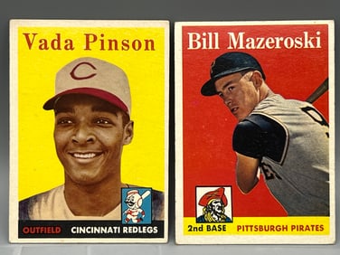 1958 Topps Bill Mazeroski #238 & Vada Pinson RC #420