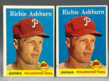 Lot of (2) 1958 Topps Richie Ashburn #230
