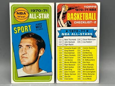 1970-71 Topps Jerry West All Star #107 & Checklist 2 #101