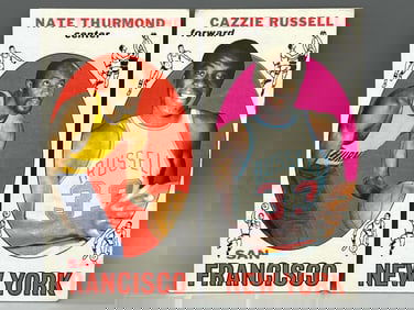 1969-70 Topps Nate Thurmond RC #10 & Cazzie Russell RC #3