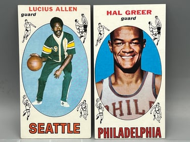 1969-70 Topps Lucius Allen RC #6 & Hal Greer #84