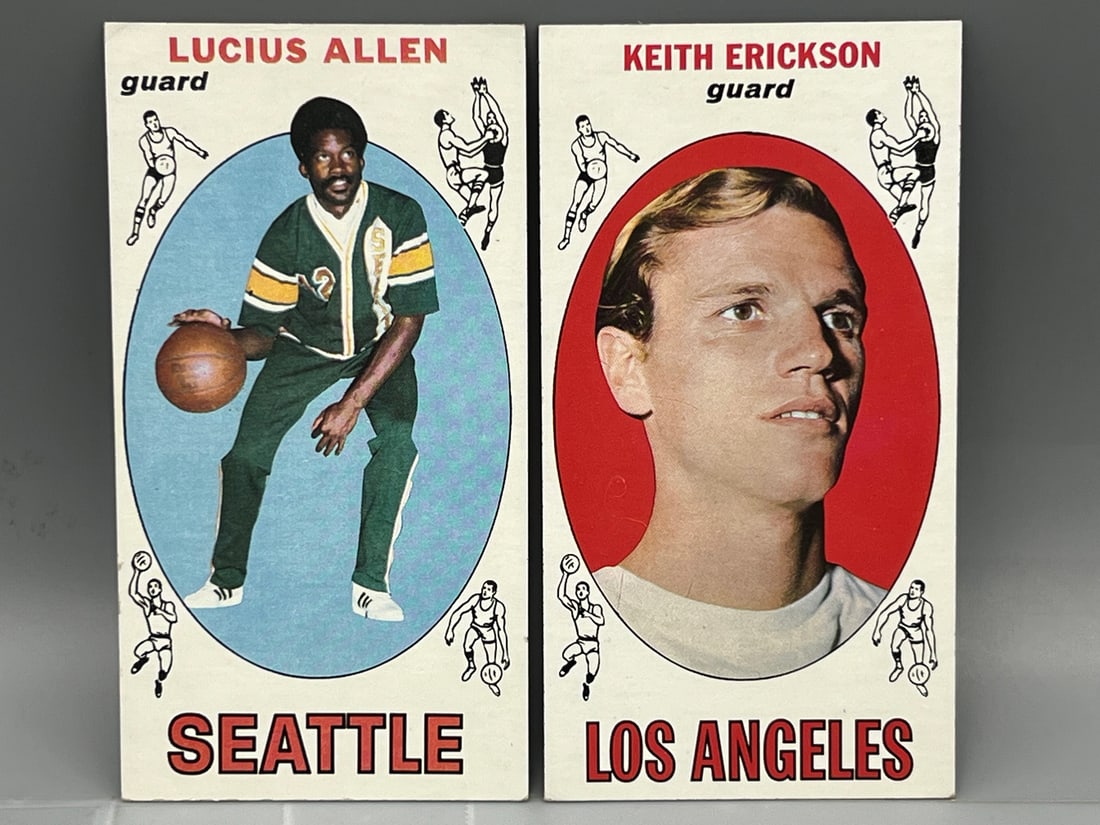 1969-70 Topps Lucius Allen RC #6 & Keith Erickson RC #29 (1 of 2)