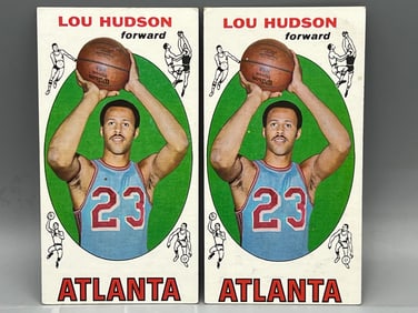 Lot of (2) 1969-70 Topps Lou Hudson RC's #65