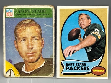 1966 Philadelphia Bart Starr #66 & 1970 Topps Bart Starr #30