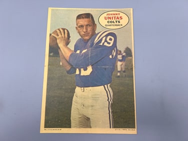 1968 Topps Posters Johnny Unitas #1