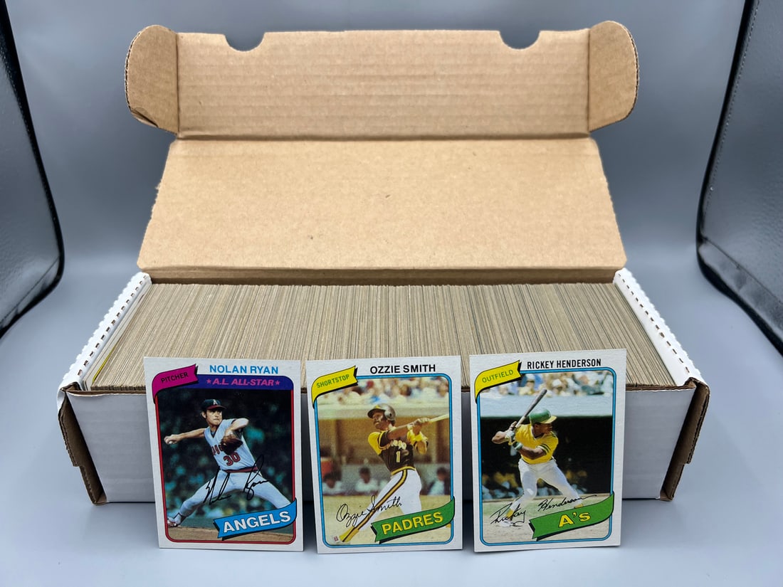1980 Topps Baseball Partial Set W/ Rickey Henderson RC (1 of 3)