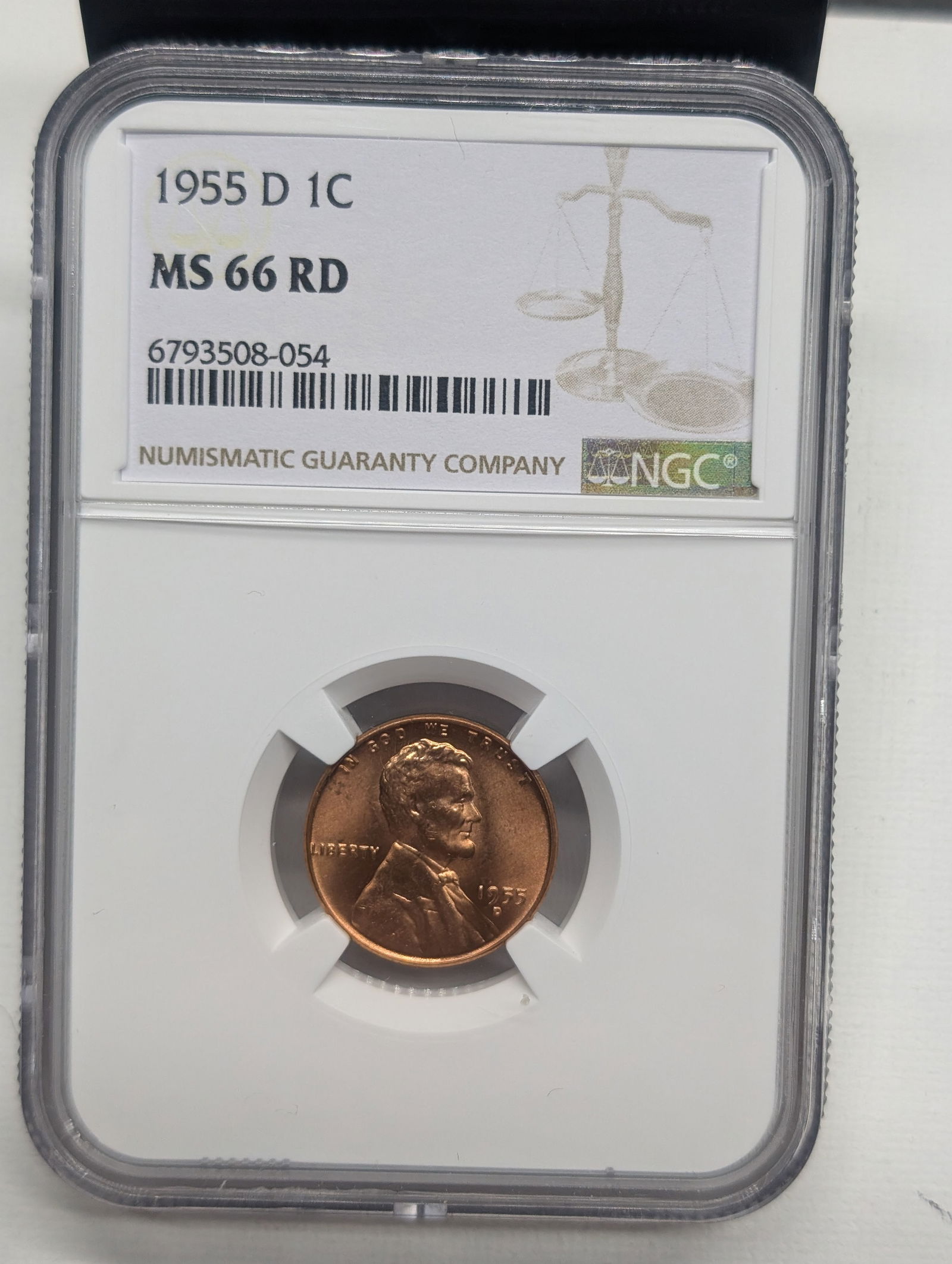 1955-D Lincoln Wheat Cent - NGC MS66 RD (1 of 3)