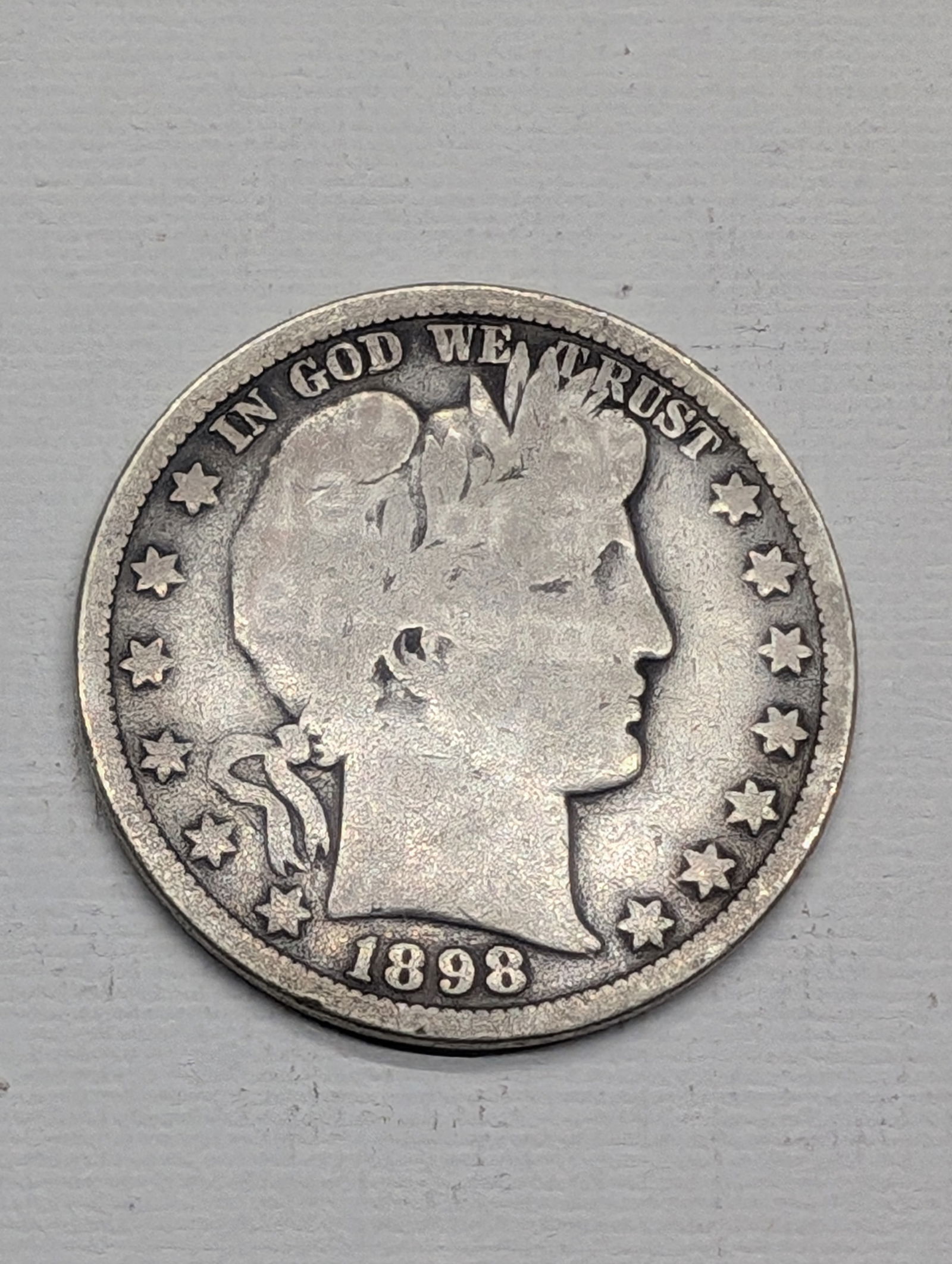 **BETTER DATE - VG** 1898-O Barber Silver Half Dollar (1 of 2)