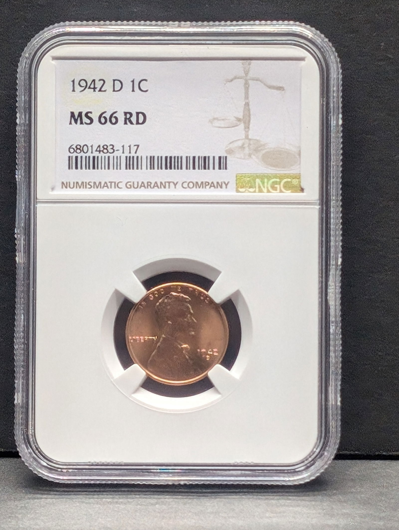 1942-D Lincoln Wheat Cent - NGC MS66 RD (1 of 4)