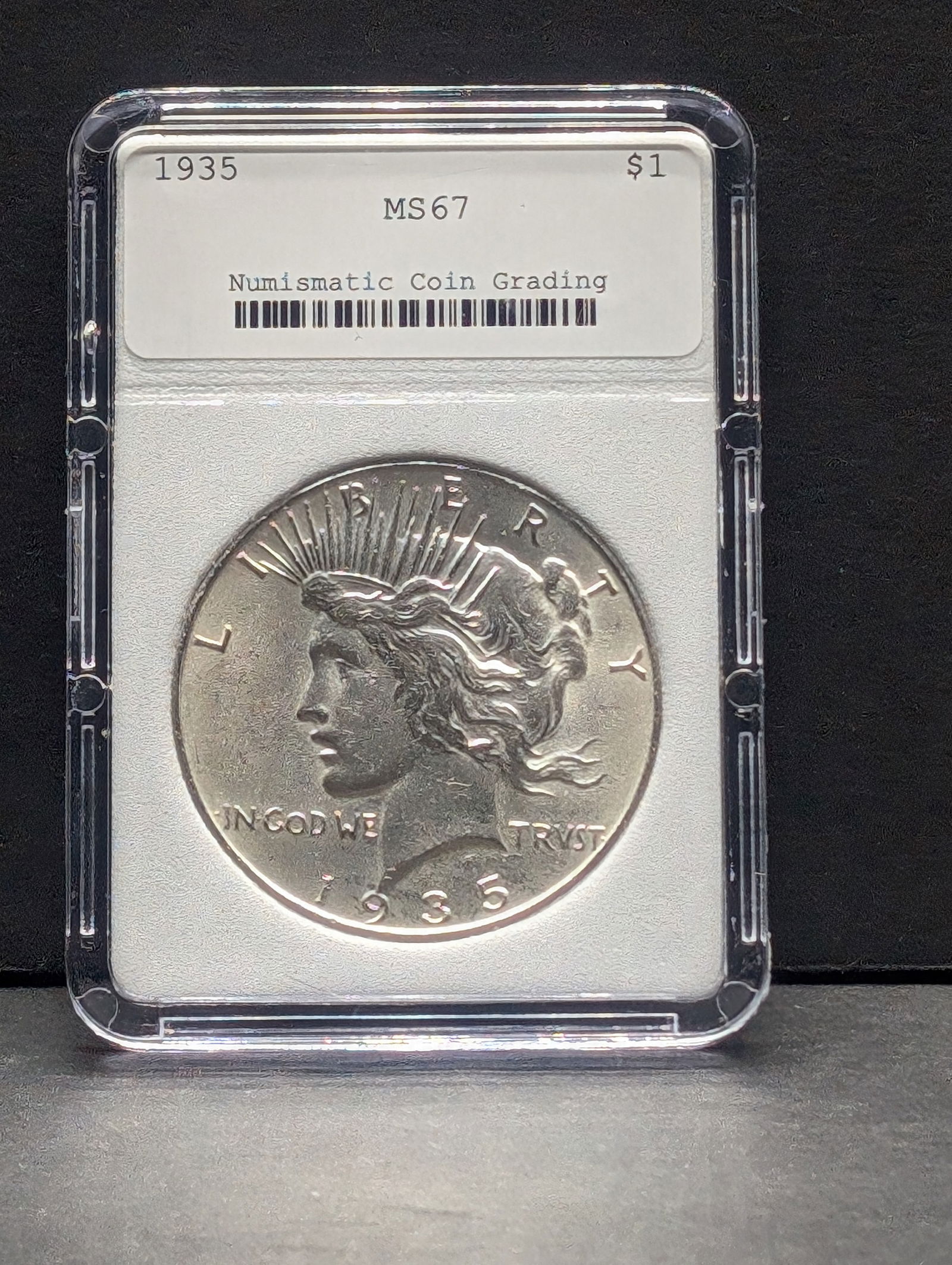 1935 Peace Silver Dollar - NCG Cert. MS67 (1 of 4)