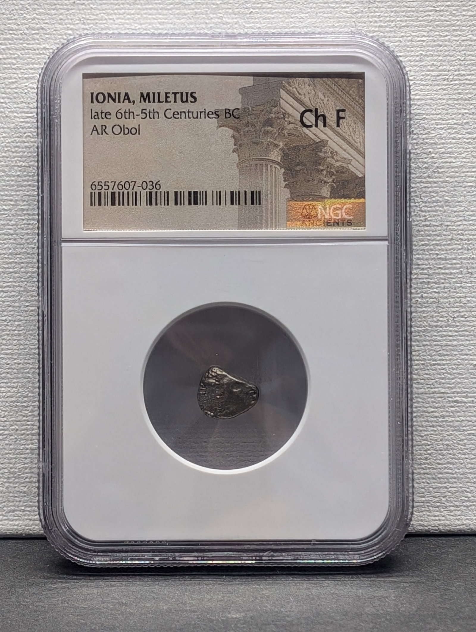 Ionia, Miletus - Late 6th-5th Centuries BC AR Abol - NGC Ch F: Ionia, Miletus - Late 6th-5th Centuries BC AR Abol - NGC Ch F