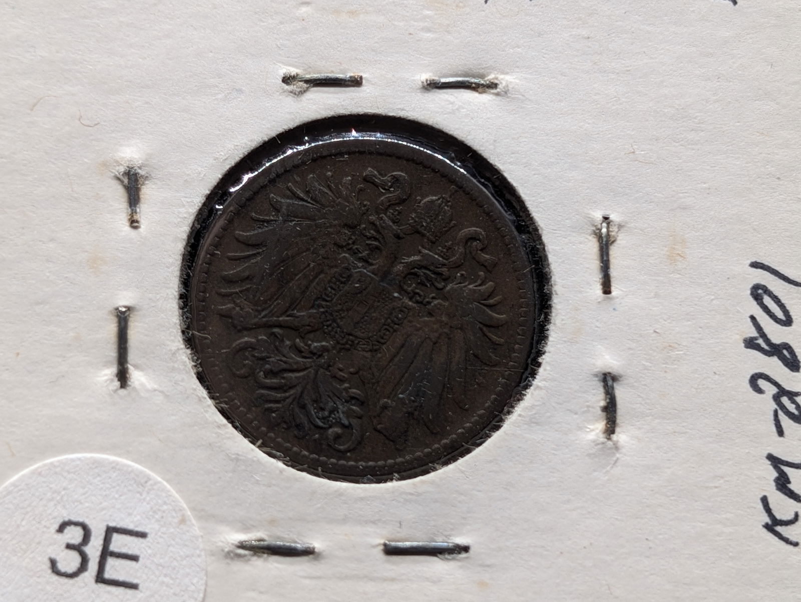 1908 Austria 2 Heller. Tough Pre WWI Coin (1 of 3)