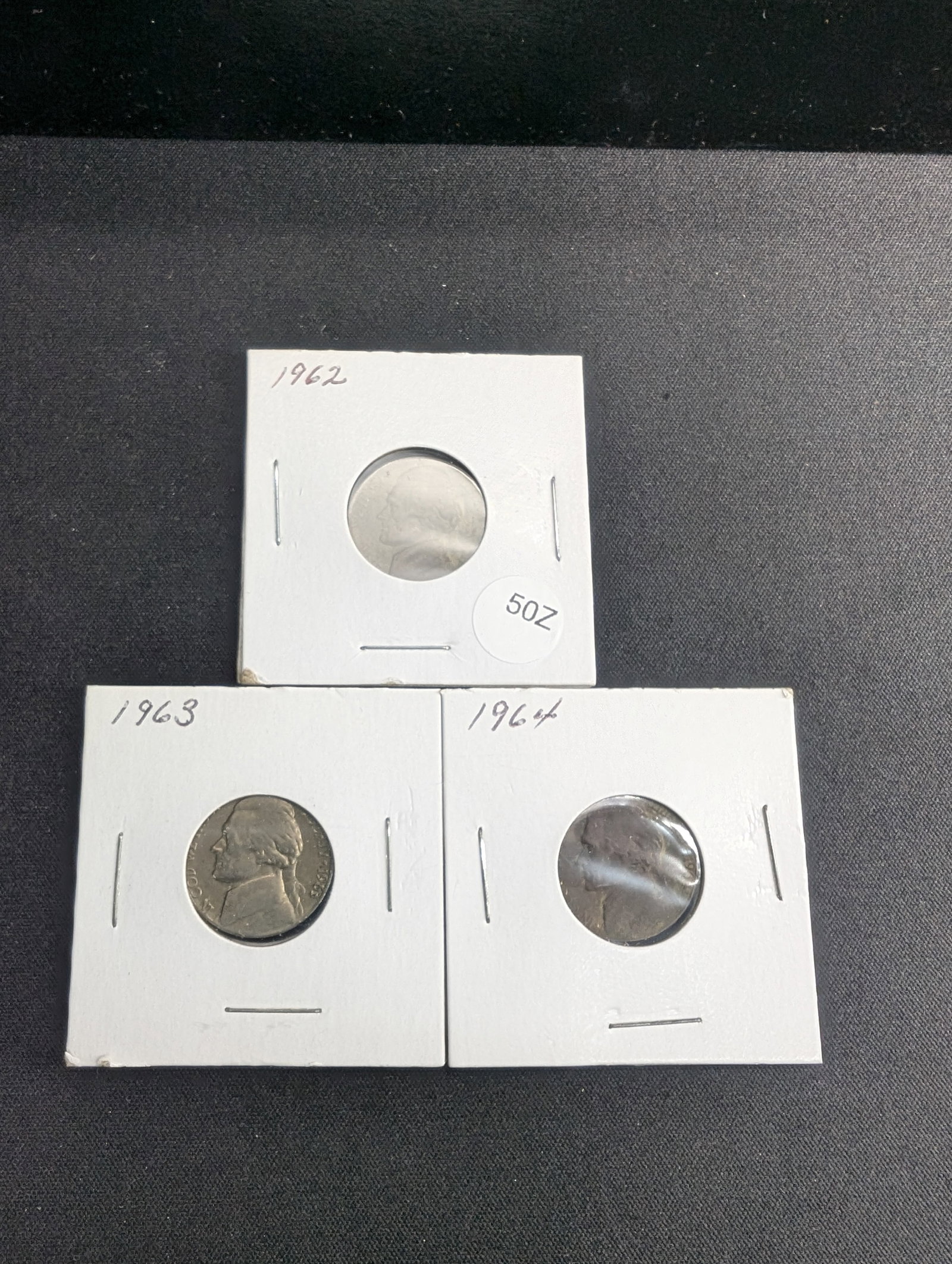 1962, 1963, 1964 Jefferson Nickels: 1962, 1963, 1964 Jefferson Nickels