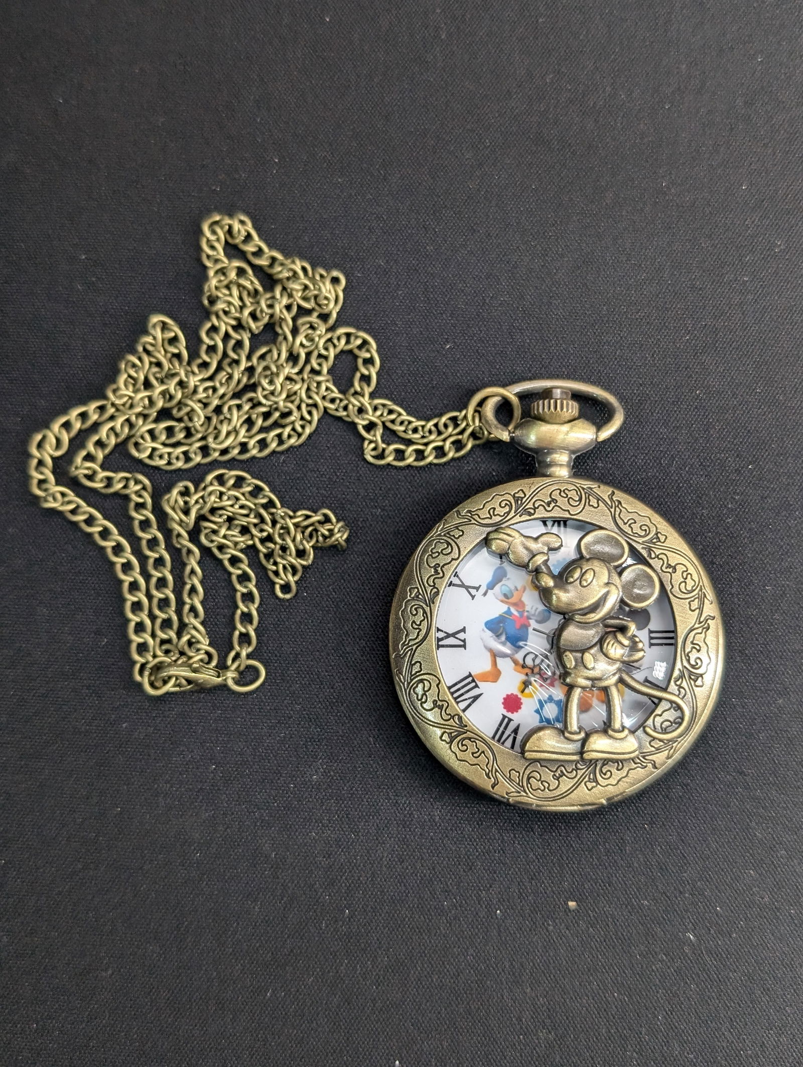Mickey Mouse (Donald Duck & Mickey) Pocket Watch, Works Perfect, New!: Mickey Mouse (Donald Duck & Mickey) Pocket Watch, Works Perfect, New!