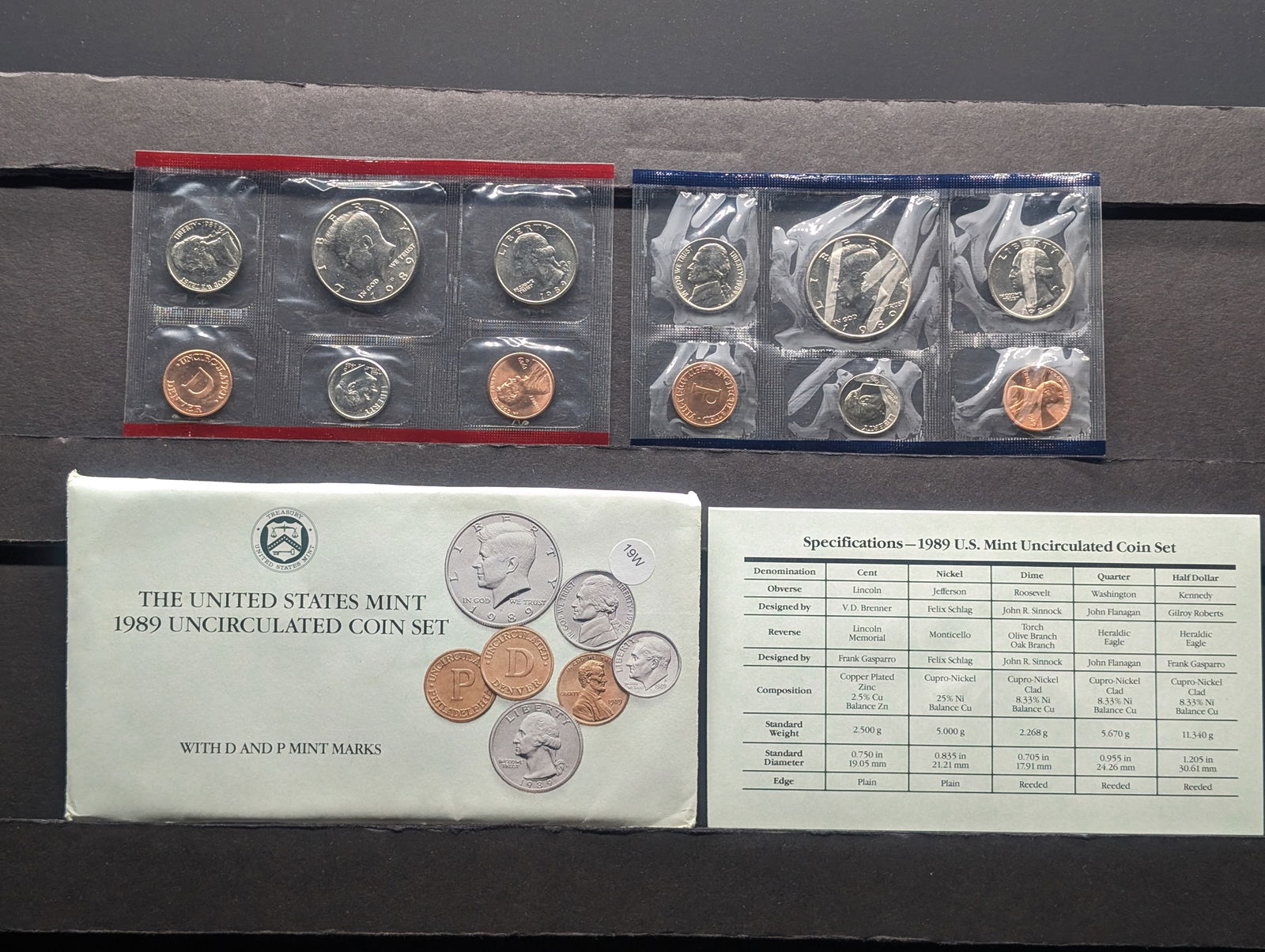 1989 D & P Uncirculated Coin U.S. Mint Set (1 of 6)