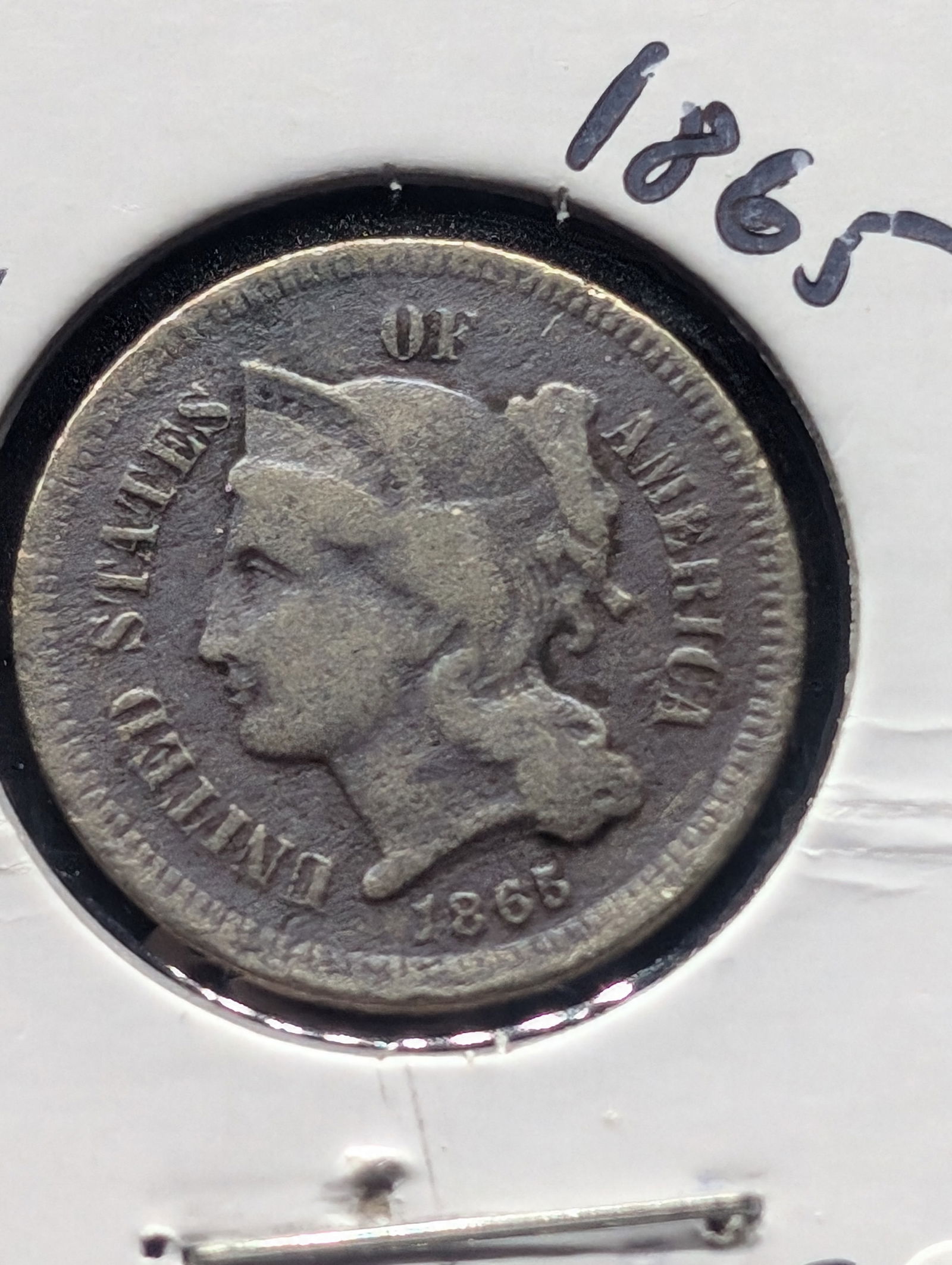 1865 Three Cent Nickel - First Year! (1 of 3)