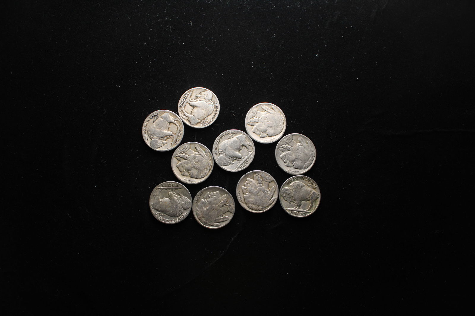 1920-1929 Buffalo Nickels - Qty 10 (1 of 3)