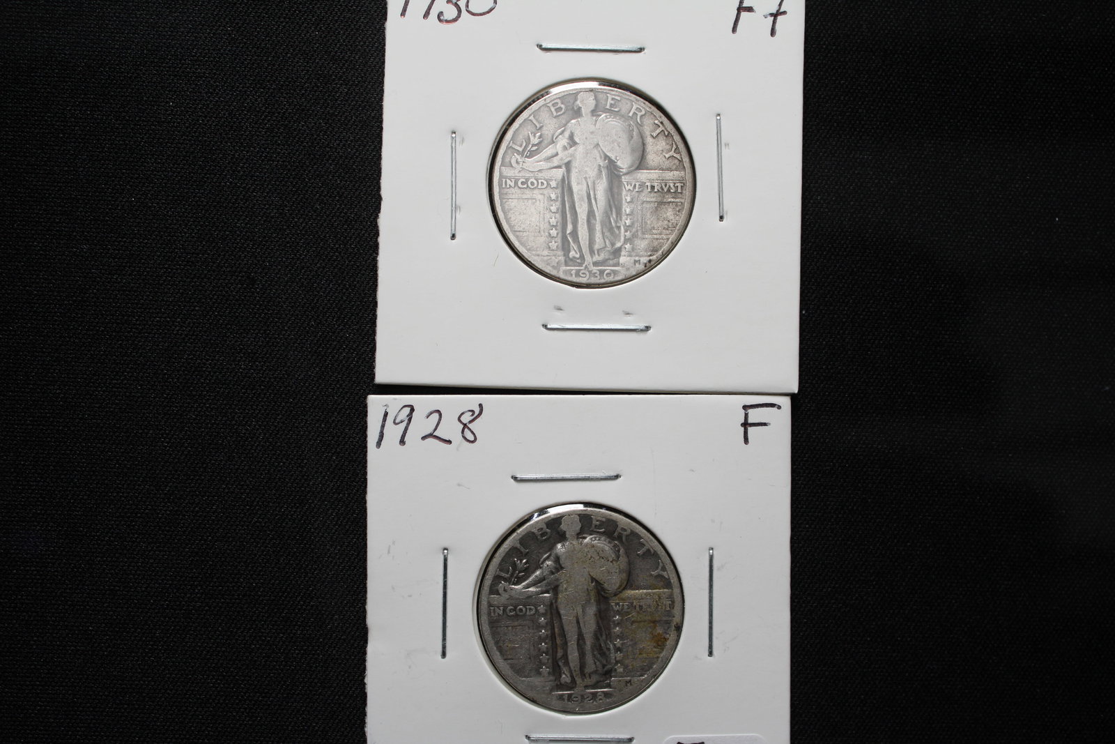 (2) STANDING LIBERTY QUARTERS 1928 F AND 1930 F+ (1 of 3)