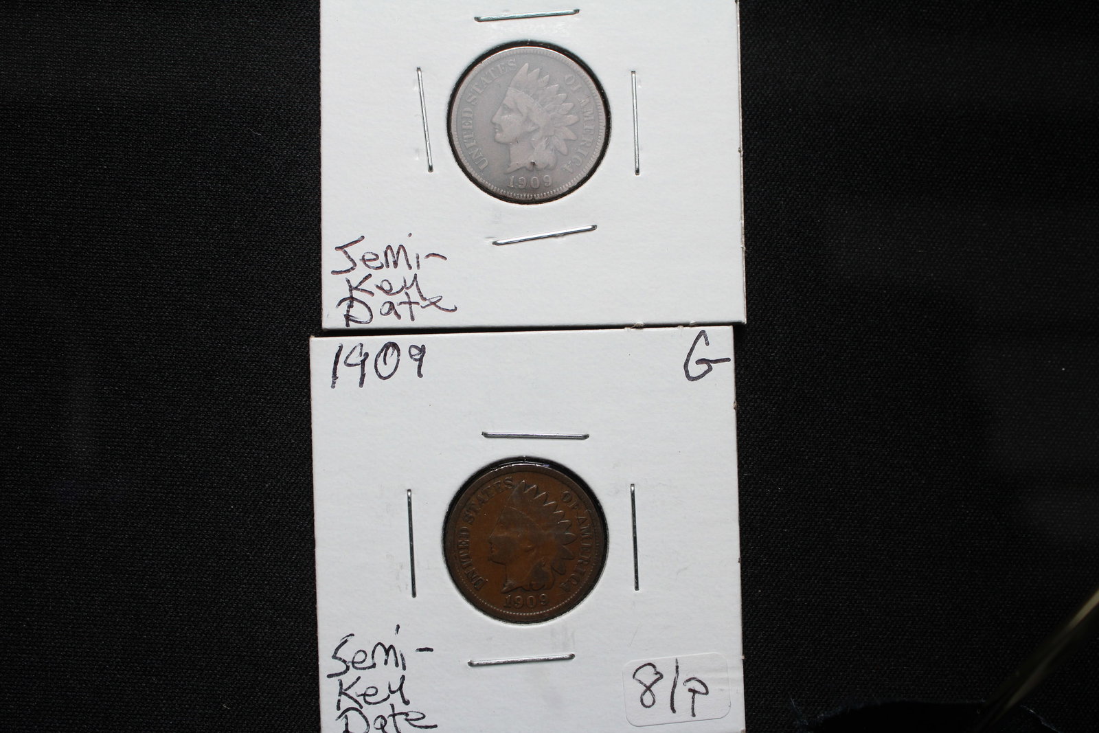 (2) SEMI KEY DATE 1909 INDIAN HEAD CENTS (1 of 2)