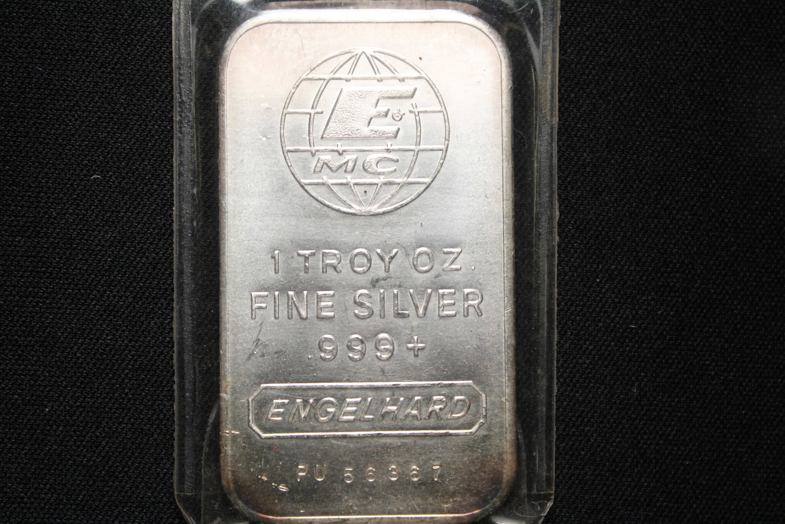 1 TROY OUNCE FINE SILVER .999+ ENGELHARD SILVER BAR (1 of 2)