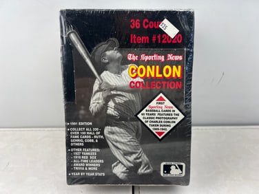 1991 The Sporting News Conlon Collection Baseball Sealed Wax Box