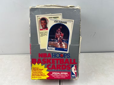 1989 Hoops Basketball High Series Complete Wax Box W/ 2 Extra Packs - 38 Total Packs In Box